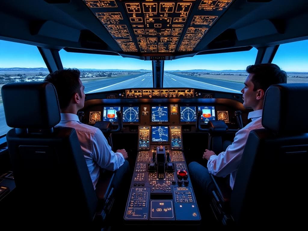 Simulatore Boeing 737 - panoramica corsi Sim2Sky Roma